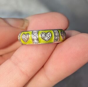 Lauren G Adams Pave Love Stackable Ring- green